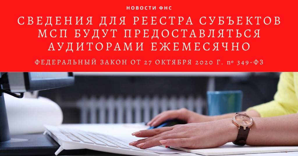 Сведения в ФНС России для ведения реестра субъектов МСП будут предоставляться аудиторами ежемесячно
